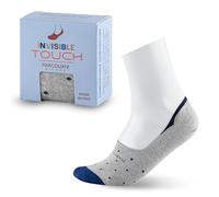 Marcoliani Milano Men's Polka Dot Invisible Touch Liner Sock, Silver Grey