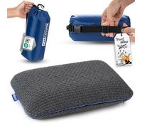 Marcolumb Travel & Camping Comfortable Memory Foam Pillow - Easy to Carry Portable Bag - Temperature Regulating Pillow Case - Perfect for Travelling (Grey)