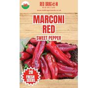 Marconi Red Sweet Pepper Seeds - 20 Fresh Marconi Red Sweet Pepper Seeds