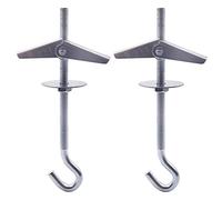 Marcopol (Pack of 2 pcs) Wing Spring Toggle Hooks M6, Plasterboard Ceiling Hook, Bolt Hook for Hanging Lamps,Plants, Wall Fixing (2 pcs, M6)