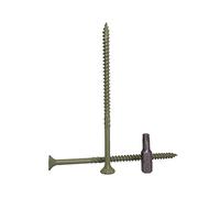 Marcopol (Pack of 200 pcs) Green Anti-corrosion Finish 5.0 x 100 mm Timber Decking Screws, Wood Screws, Torx Head, Type 17, Countersunk Head, Exterior Screw (200, 5.0 x 100 mm)