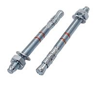 Marcopol (Pack of 4 pcs) Wedge Anchors M10 x 120 mm, Metal Dowels, Through Bolt Masonry Fixing, Concrete Expansion Anchor (4, M10 x 120 mm)