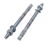 Marcopol (Pack of 8 pcs) Wedge Anchors M8 x 115 mm, Metal Dowels, Through Bolt Masonry Fixing, Concrete Expansion Anchor (8, M8 x 115 mm)
