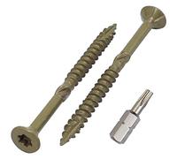 Marcopol Screws, 300 pcs, 3.5 x 45 mm, Type 17, Torx Head, Anti-corrosion Finish, Wood Screws, Green, Partially Threaded, Pack of 300