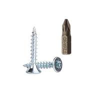 Marcopol Zinc Plated Steel Wood Screws, 6.0 x 30 mm, 100 Pack, Pozidriv Head, Countersunk, Chipboard Screws