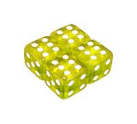 MarCraft Yellow Plastic Dice with Corrosion Resistant Brass Threads Tyre Alloy Valve Caps Dust Caps (4 Pack) Universal for Cars, SUVs, Bicycles, Motorcycles, Trucks | Rubber Airtight Seal | Screw-On