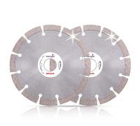Marcrist WS650SF Wall Chaser Blade 150mm x 22.23mm - Segmented Diamond Cutting Disc for Brick, Block and Masonry - Multi Material Cutting Discs - Dry Use - 2 Pack (3711R)