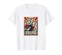 Marcus Aurelius and Faustina The Younger Stoic Rome Value Graphic T-Shirt, Men, White, M