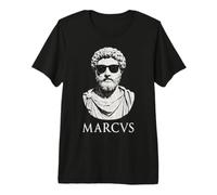 Marcus Aurelius Bust Stoic Philosophy Memento Mori Amor Fati Premium T-Shirt