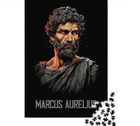 Marcus Aurelius Emperor Adult Jigsaw Puzzle, 1000 Pieces, 70x50cm/1000pcs; A Weekend Activity at Your Own Pace; Smooth White Cardboard Pieces
