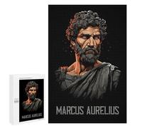 Marcus Aurelius Emperor Wooden Jigsaw Puzzle for Adults, 1000 PCS - Holiday-Season Gift; for Shared Table Time