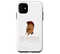 Marcus Aurelius Quote On Happness - Ancient Roman Philosophy Case for iPhone 11