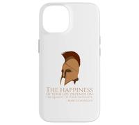 Marcus Aurelius Quote On Happness - Ancient Roman Philosophy Case for iPhone 14
