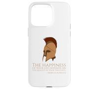Marcus Aurelius Quote On Happness - Ancient Roman Philosophy Case for iPhone 15 Pro Max