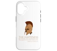 Marcus Aurelius Quote On Happness - Ancient Roman Philosophy Case for iPhone 16
