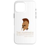 Marcus Aurelius Quote On Happness - Ancient Roman Philosophy Case for iPhone 16 Pro Max