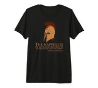 Marcus Aurelius Quote On Happness - Ancient Roman Philosophy Premium T-Shirt