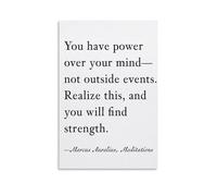 Marcus Aurelius Quote Wall Art Print Mindset Quote Poster Meditations Power over Your Mind Find Strength Minimalist Quote Print Gift for Him Canvas Poster Wall Art Decor Print Picture Paintings for Li