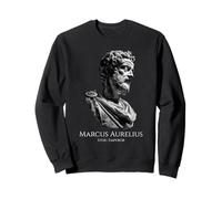 Marcus Aurelius Statue Bust Stoic Emperor Roman Philosophy Sweatshirt