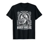 Marcus Aurelius Stoic Emperor Roman Philosophy Value Graphic T-Shirt, Men, Black, XL