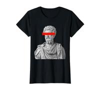 Marcus Aurelius Stoic Philosopher Value Graphic T-Shirt, Women, Black, M