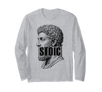 Marcus Aurelius Stoic Philosophy Barcode Philosopher Long Sleeve T-Shirt
