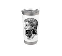 Marcus Aurelius Stoic Philosophy Barcode Philosopher Stainless Steel Insulated Tumbler