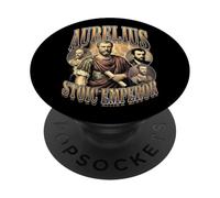 Marcus Aurelius Stoic Philosophy Emperor Vintage Bootleg PopSockets Adhesive PopGrip