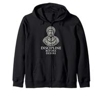 Marcus Aurelius Stoicism Stoic Philosophy Roman Philosopher Zip Hoodie