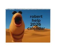 Marcus the Worm 2026 Wall Calendar-Funny VR Chat Meme Gift, “Robert Help” Internet Joke Calendar, Robert The Worm Hanging Wall Calendar, 12-Month 2026 Planner for Gamers & Meme Fans (1 Pcs)