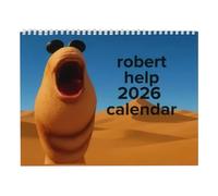 Marcus the Worm 2026 Wall Calendar,Funny VR Chat Meme Gift,"Robert Help" Internet Joke Robert The Worm Hanging Calendar, 12-Month Planner for Gamers & Meme Fans (1PC)