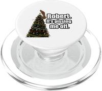 Marcus the Worm Climbing Christmas Tree Funny Holiday Humor PopSockets PopGrip for MagSafe