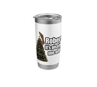 Marcus The Worm Climbing Christmas Tree Funny Holiday Humor Stainless Steel Insulated Tumbler