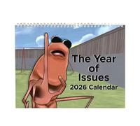 Marcus The Worm Meme 2026 Wall Calendar | Silly Wall Calendar | Funny Internet Meme Fan Art 2026 Calendars | Internet Joke Gaming Gift | 2-Month Planner for Gamers & Me-me Fans