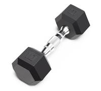 Marcy Classic Rubber Hex Dumbbell with Knurled Grip for Strength Training and Bodybuilding 10-lbs Single Dumbbell IBRH-010