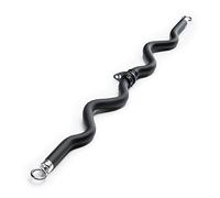 Bionic Body Deluxe Exercise Curl Bar for Lats, Curls and More BBEB-7355 Black 47 inches