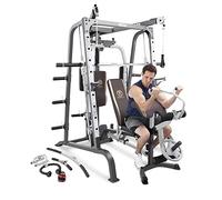 Marcy MD9010G Home Gym - Smith Machine with Weight Bench for Full Body Strength Training