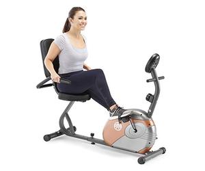 Marcy Recumbent Exercise Bike with Resistance ME-709 Black/Gray/Copper