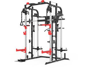 Marcy SM4500 Smith Machine Power Rack with Cable Crossover, Pull Up Bar & Safety Catchers - Heavy Duty Home Gym for Squats, Bench Press & Full Body Strength Training