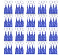 Mardatt 100Pcs Craft Mini Tassels Kit, 13cm/5Inch Royal Blue Soft Craft Silky Tassels with Cord Loop Bookmark Tassels Bulk for Craft Making Floss Bookmark Souvenir Key Chain Craft DIY Projects