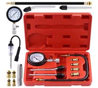 Mardatt 10Pcs Compression tester Adapter Kit with Spark Plug & 32 Blades Feeler Gauge, Cylinder Pressure Gauges & Fuel Injection tester for Automotive Armature Diagnostic