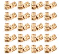 Mardatt 120Pcs M4x8x6 Brass Threaded Inserts for Plastic Brass Inserts 3D Printing Knurled Nut Brass Embedment Nut Heat Set Insert for 3D Printing Plastic