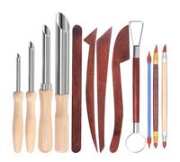 Mardatt 12Pcs Clay Hole Cutter Tool Kit Includes Clay Hole Cutters for Pottery, Wood Clay Modeling Tools, Silicone Clay Sculpting Tool, Clay Pottery Carving Tool for Pottery Ceramics Sculpting