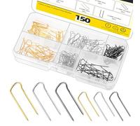 Mardatt 150Pcs 3Colors Sewing U-pins Fork Pins Kit, Needlecraft Double Blocking U-Pins Multipurpose Straight Quilting Fork U Pin for Sewing Jewelry Display Fabric Quilting Crafts Making Home Decor