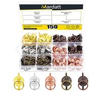 Mardatt 150Pcs Metal Brad Fasteners with Pull Rings Assortment Set 5 Color Mini Antique Paper Fasteners Brads Drawer Handle for Jewelry Box Scrapbooking Chest Drawer Cabinet Art DIY Crafts Decorative