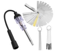Mardatt 17Pcs 6-12V Inline Spark Plug Tester and 32 Blades Metric & Imperial Feeler Gauge with 15pcs Carburetor Cleaner Kit for Auto Car Lawn Mower Motorbike Internal External Engine