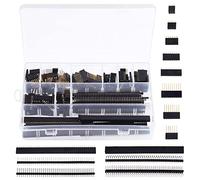 Mardatt 190 Pcs Male and Female Pin Header Connector Assortment Kit 4/6/8/10 Pins Stackable Shield Header and 2.54mm Breakaway PCB Board Pin Header Connectors