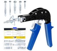Mardatt 19Pcs Molly Bolts Tool, Heavy Duty Hollow Wall Anchors Screws with Metal Gun Tool Kit for Drywall Plaster Wall Cavity Anchor Plasterboard Fixing