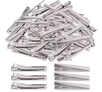 Mardatt 200Pcs 2.20 inch / 5.6 cm Alligator Hair Clips Bulk Silver Single Prong Hair Clips For Bows Making Hair Pins For Sectioning Hair Styling And Sectioning Hairdressing DIY Crafts