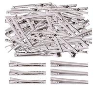 Mardatt 200Pcs 2.95 inch / 7.5 cm Alligator Hair Clips Bulk Silver Single Prong Hair Clips For Bows Making Hair Pins For Sectioning Hair Styling And Sectioning Hairdressing DIY Crafts